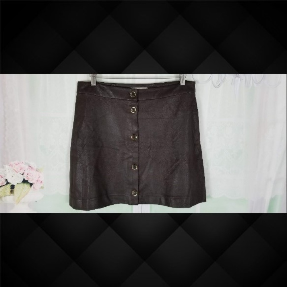 Michael Kors women's brown faux suede leather